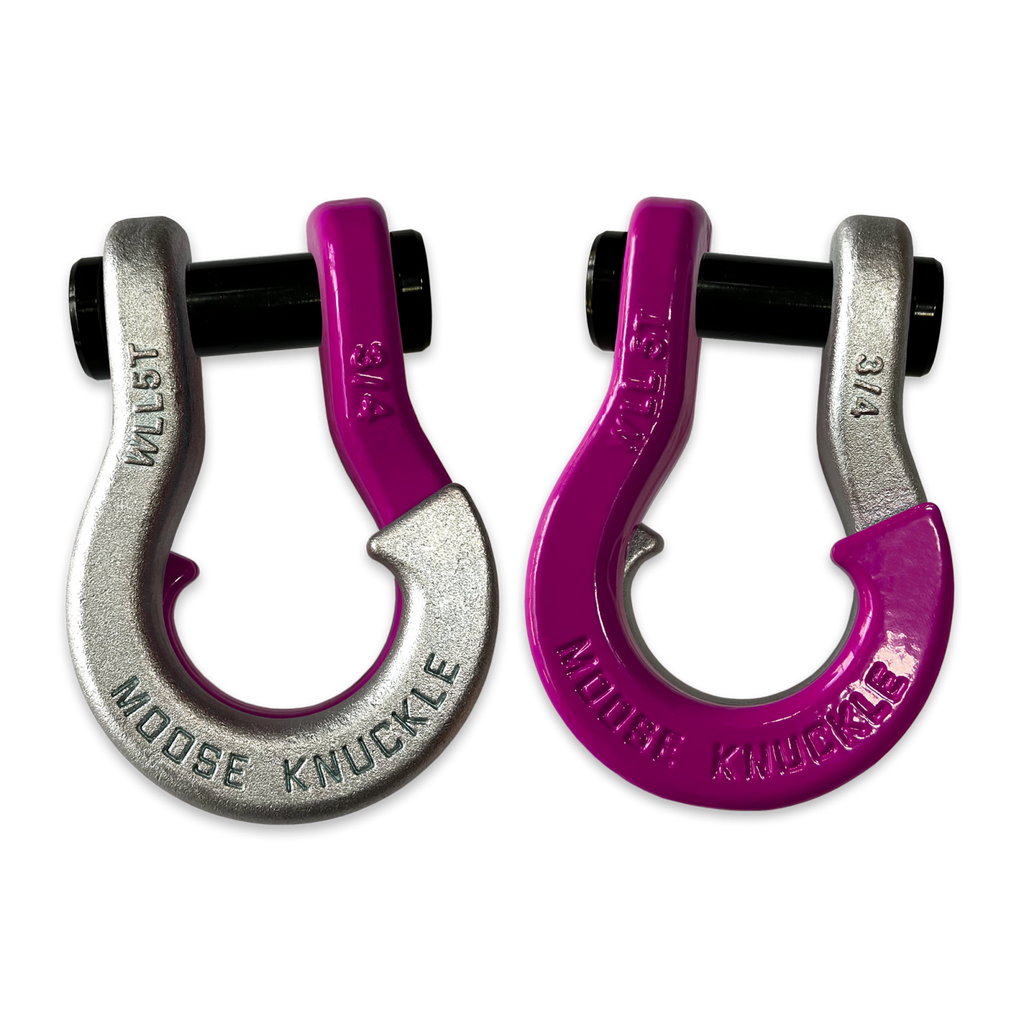 Jowl Recovery Split Shackle 3/4 Nice Gal and Pogo Pink Combo Moose Knuckle Offroad