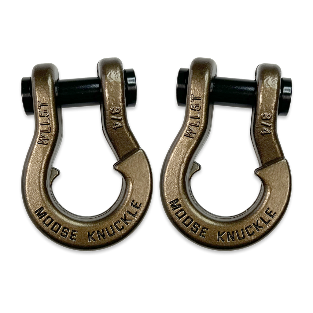 Jowl Recovery Split Shackle 3/4 Buff Bronze and Buff Bronze Combo Moose Knuckle Offroad