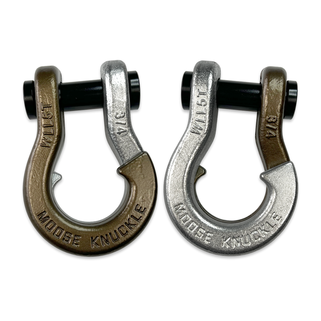 Jowl Recovery Split Shackle 3/4 Buff Bronze and Nice Gal Combo Moose Knuckle Offroad