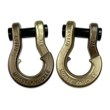 Load image into Gallery viewer, Jowl Recovery Split Shackle 3/4 Buff Bronze and Brass Knuckle Combo Moose Knuckle Offroad