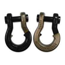 Load image into Gallery viewer, Jowl Recovery Split Shackle 3/4 Black Hole and Buff Bronze Combo Moose Knuckle Offroad