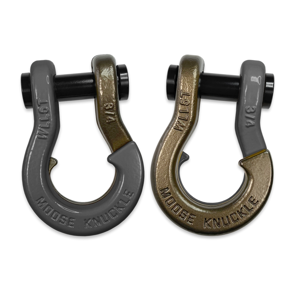 Jowl Recovery Split Shackle 3/4 Gun Gray and Buff Bronze Combo Moose Knuckle Offroad