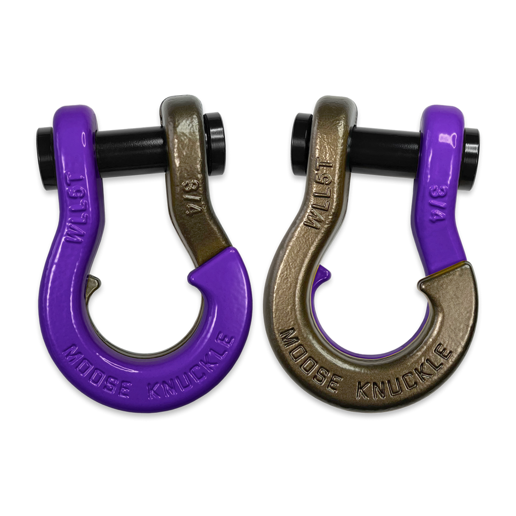 Jowl Recovery Split Shackle 3/4 Grape Escape and Buff Bronze Combo Moose Knuckle Offroad