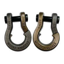 Load image into Gallery viewer, Jowl Recovery Split Shackle 3/4 Raw Dog and Buff Bronze Combo Moose Knuckle Offroad