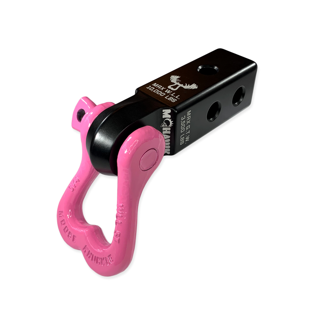 XL 3/4 Shackle and Mohawk 2.0 Receiver Combo Black Lung / Pretty Pink Moose Knuckle Offroad