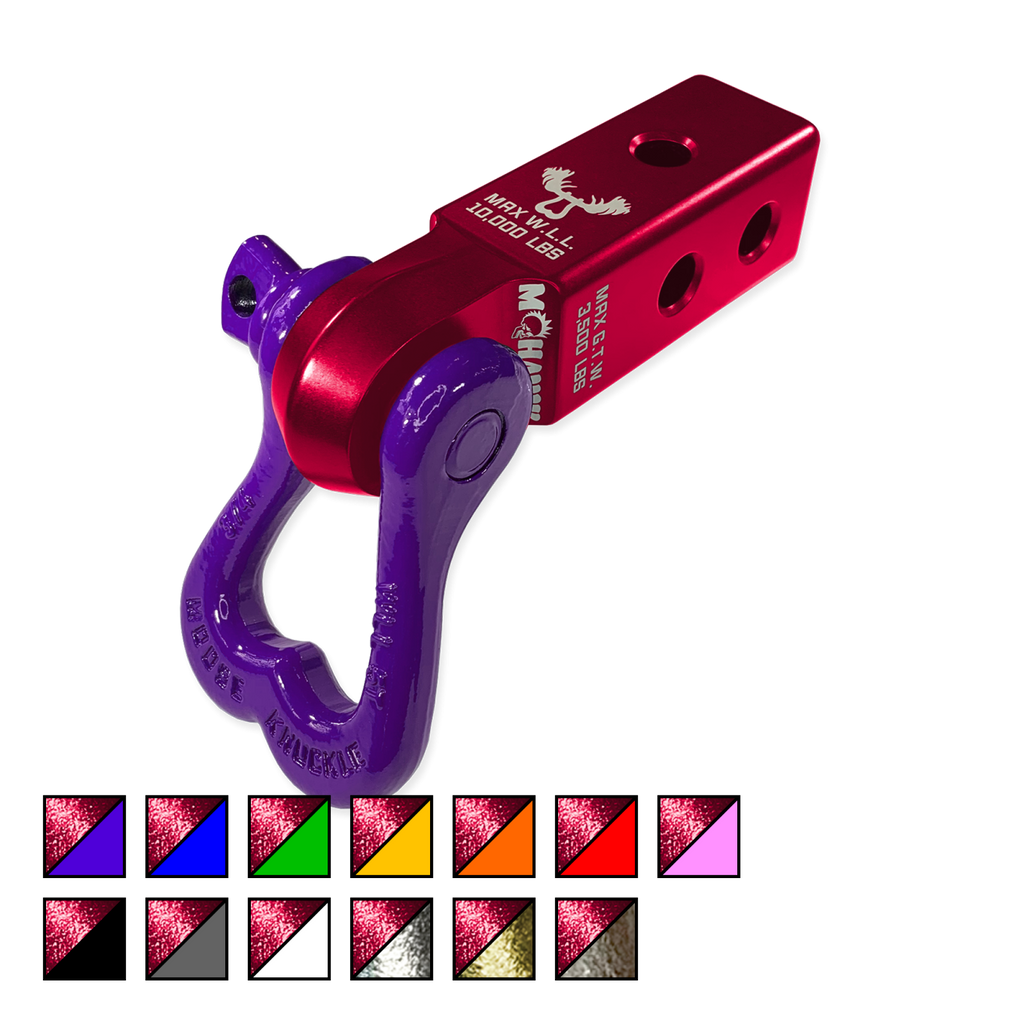 XL 3/4 Shackle and Mohawk 2.0 Receiver Combo Red Rum / Grape Escape Moose Knuckle Offroad