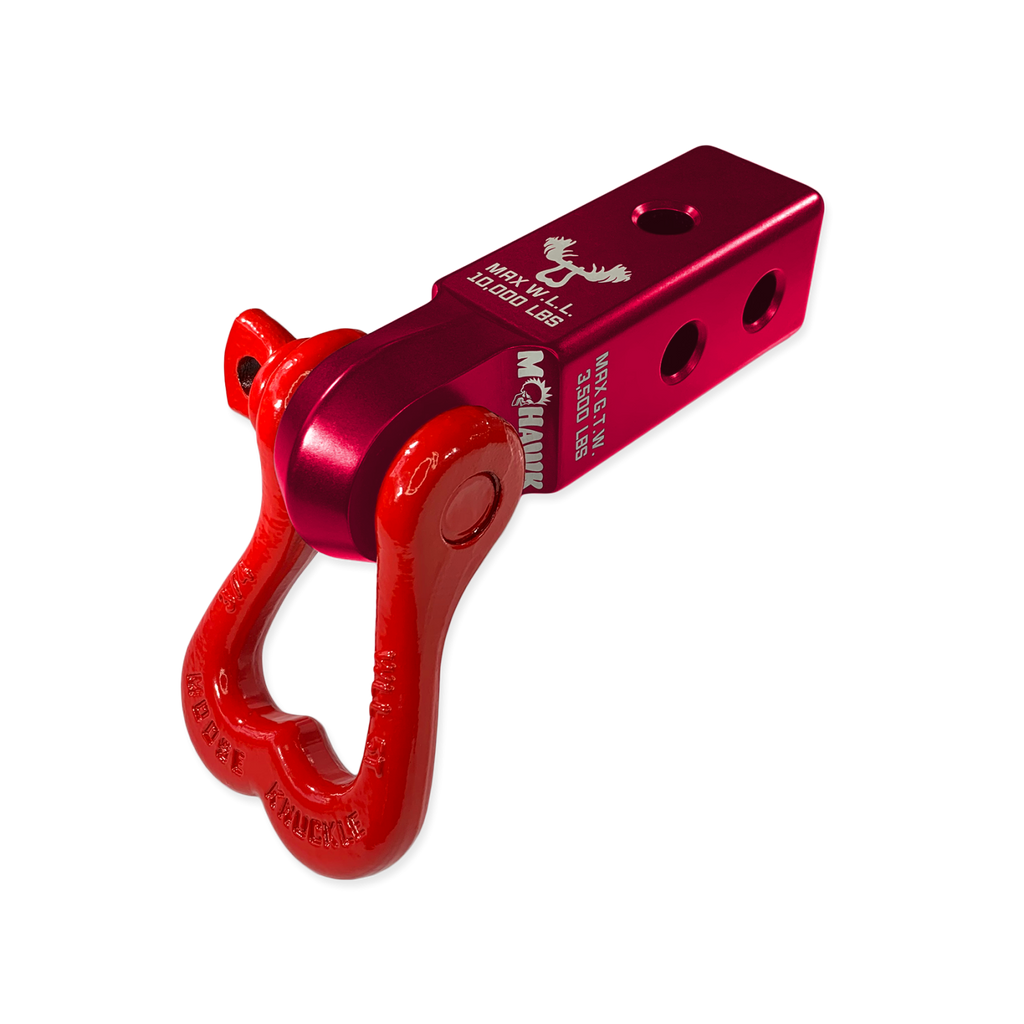 XL 3/4 Shackle and Mohawk 2.0 Receiver Combo Red Rum / Flame Red Moose Knuckle Offroad