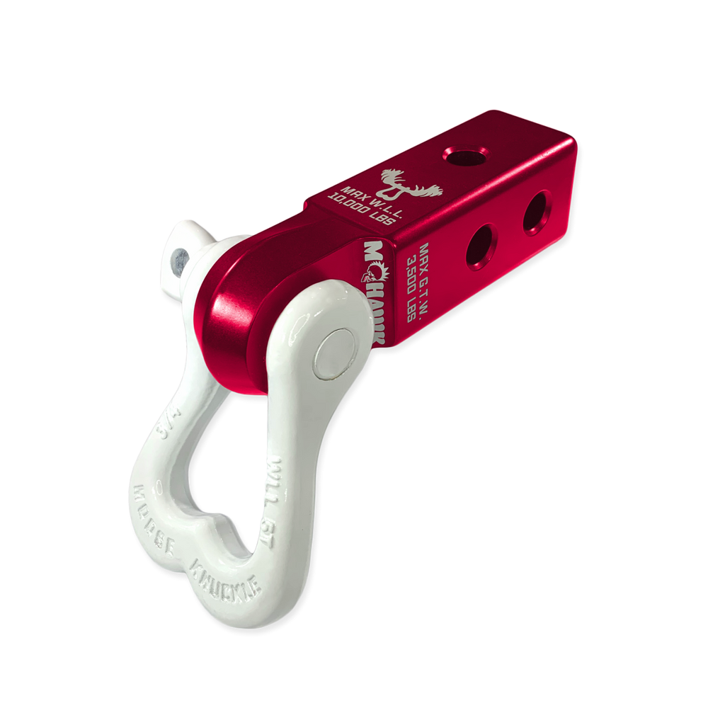 XL 3/4 Shackle and Mohawk 2.0 Receiver Combo Red Rum / Pure White Moose Knuckle Offroad