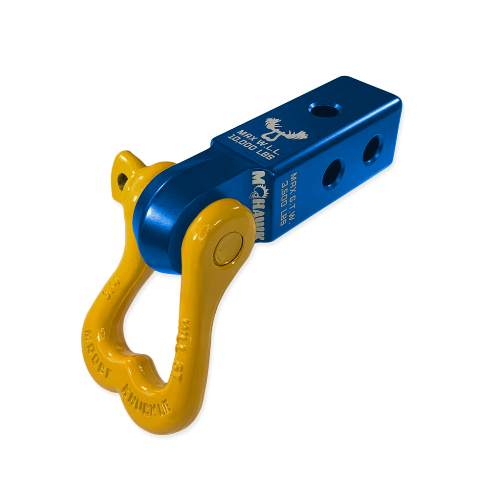 XL 3/4 Shackle and Mohawk 2.0 Receiver Combo Blue Pill / Detonator Yellow Moose Knuckle Offroad