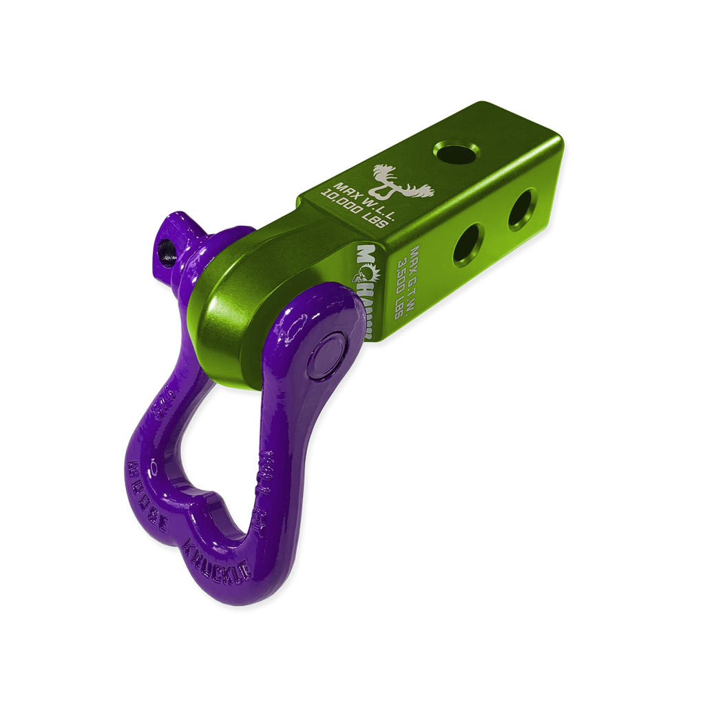 XL 3/4 Shackle and Mohawk 2.0 Receiver Combo Bean Green / Grape Escape Moose Knuckle Offroad