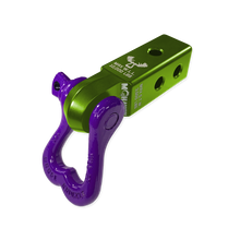Load image into Gallery viewer, XL 3/4 Shackle and Mohawk 2.0 Receiver Combo Bean Green / Grape Escape Moose Knuckle Offroad