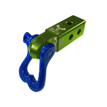 Load image into Gallery viewer, XL 3/4 Shackle and Mohawk 2.0 Receiver Combo Bean Green / Blue Balls Moose Knuckle Offroad