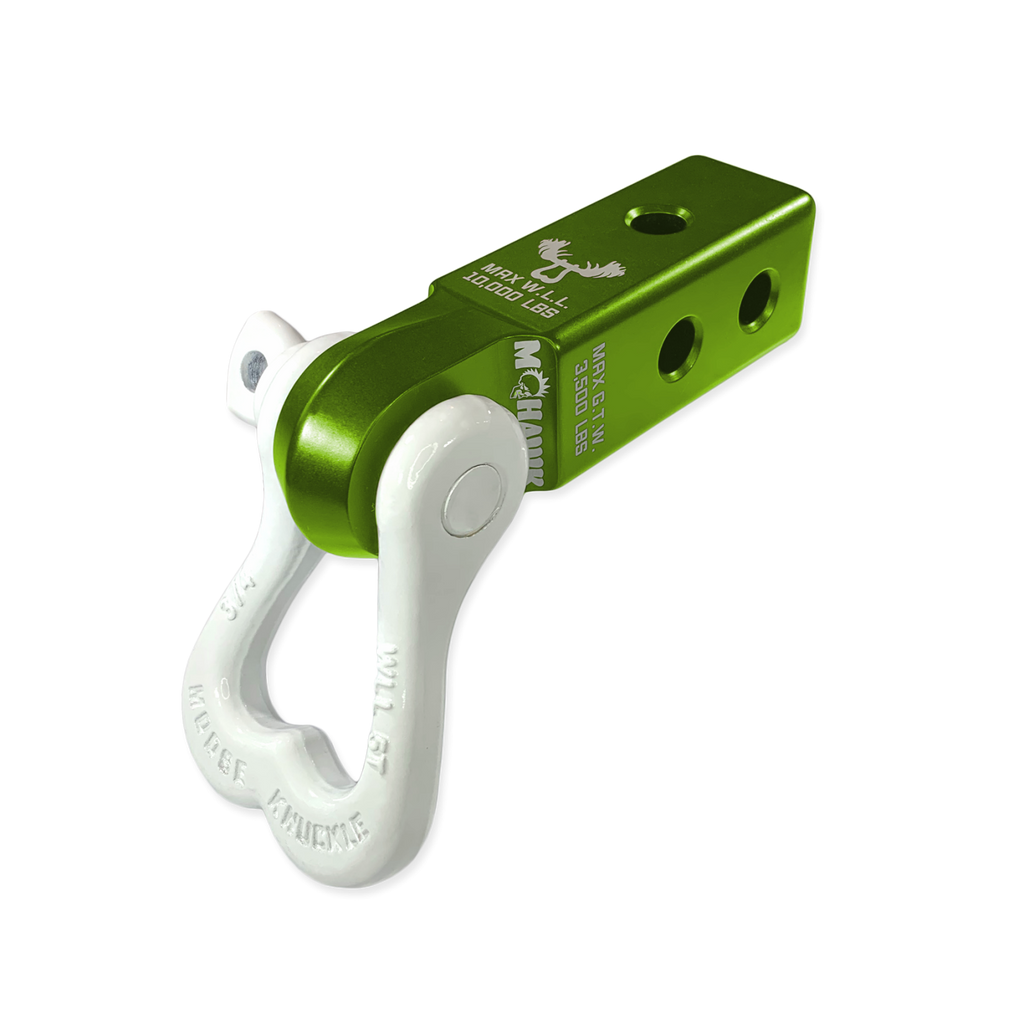 XL 3/4 Shackle and Mohawk 2.0 Receiver Combo Bean Green / Pure White Moose Knuckle Offroad