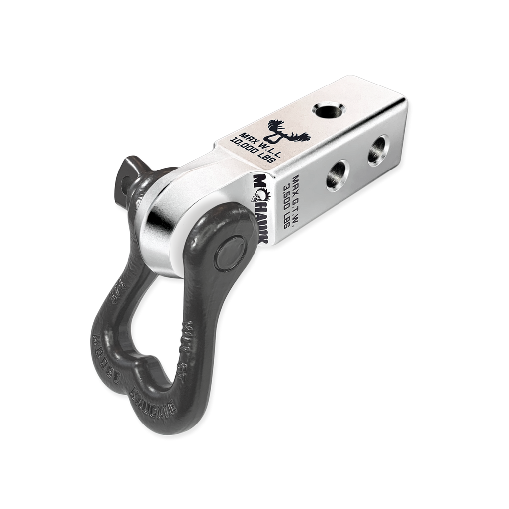 XL 3/4 Shackle and Mohawk 2.0 Receiver Combo Atomic Silver / Matte Gun Gray Moose Knuckle Offroad