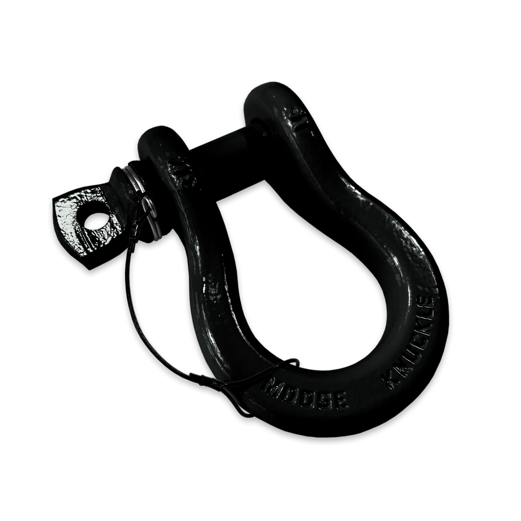 B'oh Recovery Spin Pin Shackle 3/4 Black Hole Moose Knuckle Offroad