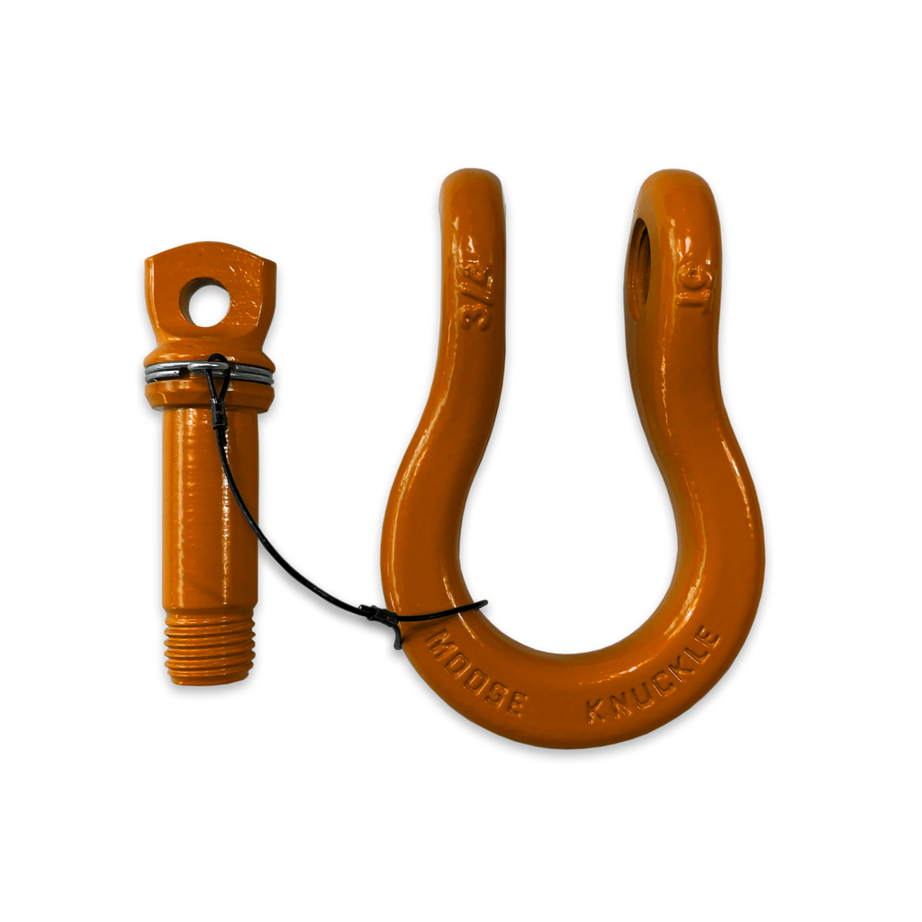 B'oh Recovery Spin Pin Shackle 3/4 Obscene Orange Moose Knuckle Offroad