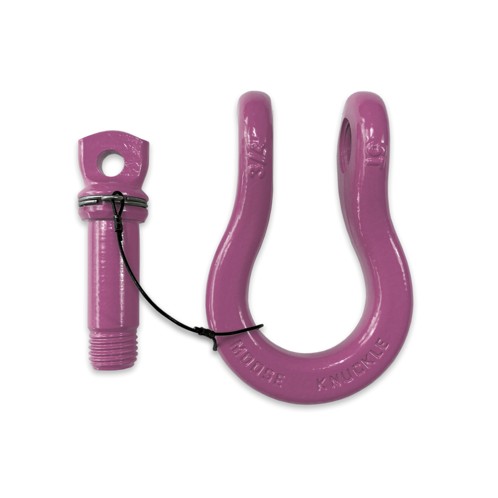 B'oh Recovery Spin Pin Shackle 3/4 Pretty Pink Moose Knuckle Offroad