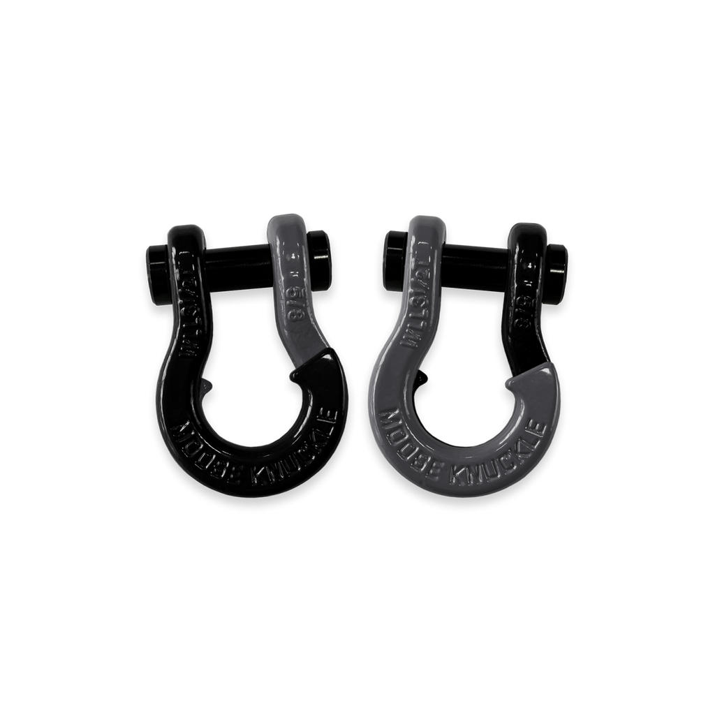 Jowl SxS Recovery Split Shackle 5/8 Black Hole and Gun Gray Combo Moose Knuckle Offroad