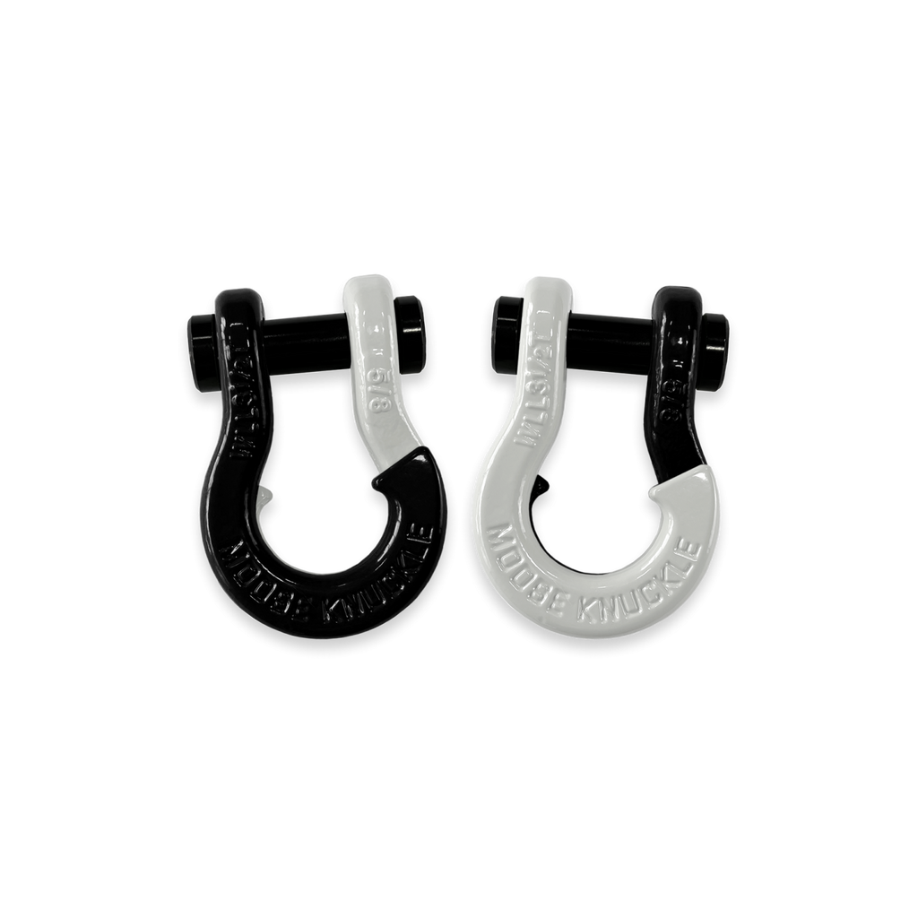 Jowl SxS Recovery Split Shackle 5/8 Black Hole and Pure White Combo Moose Knuckle Offroad
