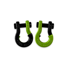 Load image into Gallery viewer, Jowl SxS Recovery Split Shackle 5/8 Black Hole and Sublime Green Combo Moose Knuckle Offroad