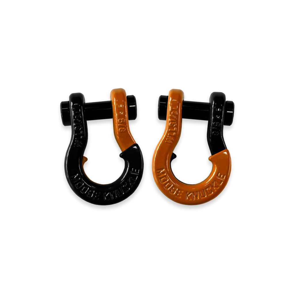 Jowl SxS Recovery Split Shackle 5/8 Black Hole and Obscene Orange Combo Moose Knuckle Offroad