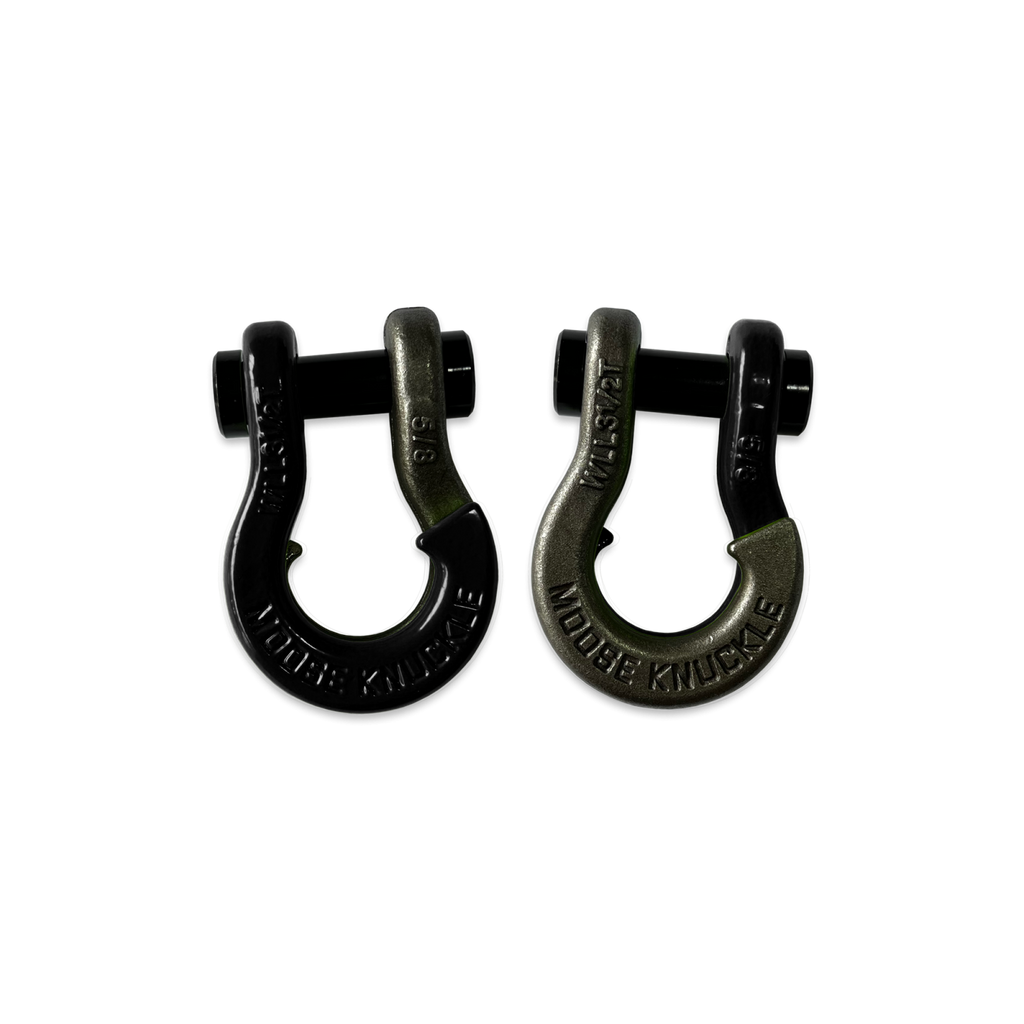 Jowl SxS Recovery Split Shackle 5/8 Black Hole and Raw Dog Combo Moose Knuckle Offroad