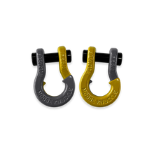 Load image into Gallery viewer, Jowl SxS Recovery Split Shackle 5/8 Gun Gray and Detonator Yellow Combo Moose Knuckle Offroad