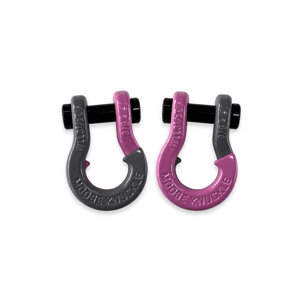 Jowl SxS Recovery Split Shackle 5/8 Gun Gray and Pretty Pink Combo Moose Knuckle Offroad