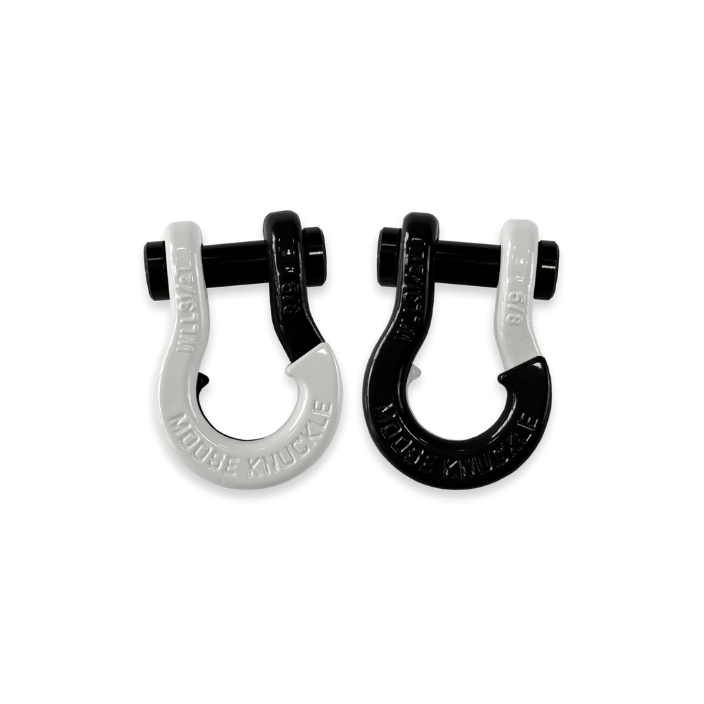 Jowl SxS Recovery Split Shackle 5/8 Pure White and Black Hole Combo Moose Knuckle Offroad