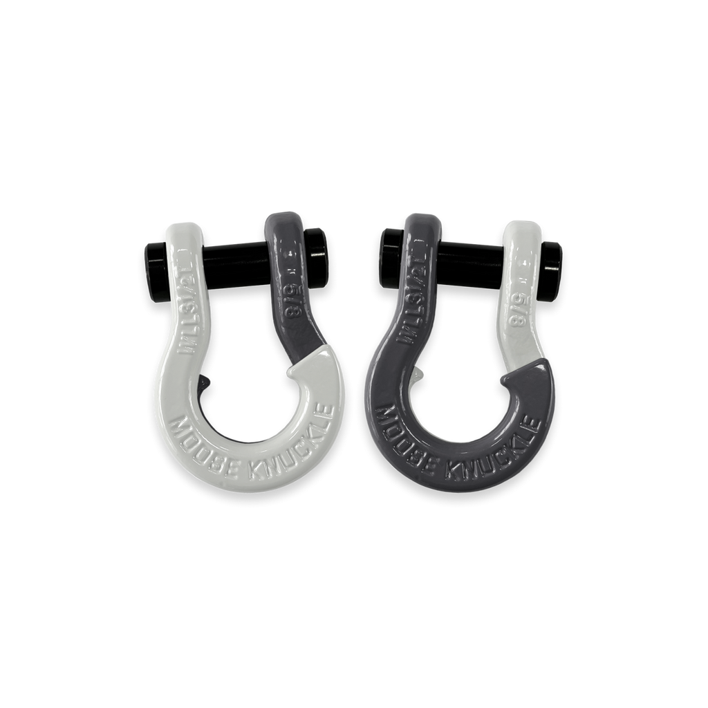 Jowl SxS Recovery Split Shackle 5/8 Pure White and Gun Gray Combo Moose Knuckle Offroad