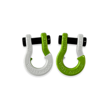 Load image into Gallery viewer, Jowl SxS Recovery Split Shackle 5/8 Pure White and Sublime Green Combo Moose Knuckle Offroad
