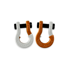 Load image into Gallery viewer, Jowl SxS Recovery Split Shackle 5/8 Pure White and Obscene Orange Combo Moose Knuckle Offroad