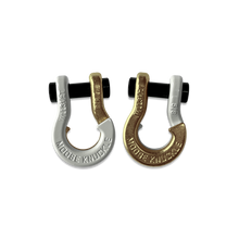 Load image into Gallery viewer, Jowl SxS Recovery Split Shackle 5/8 Pure White and Brass Knuckle Combo Moose Knuckle Offroad