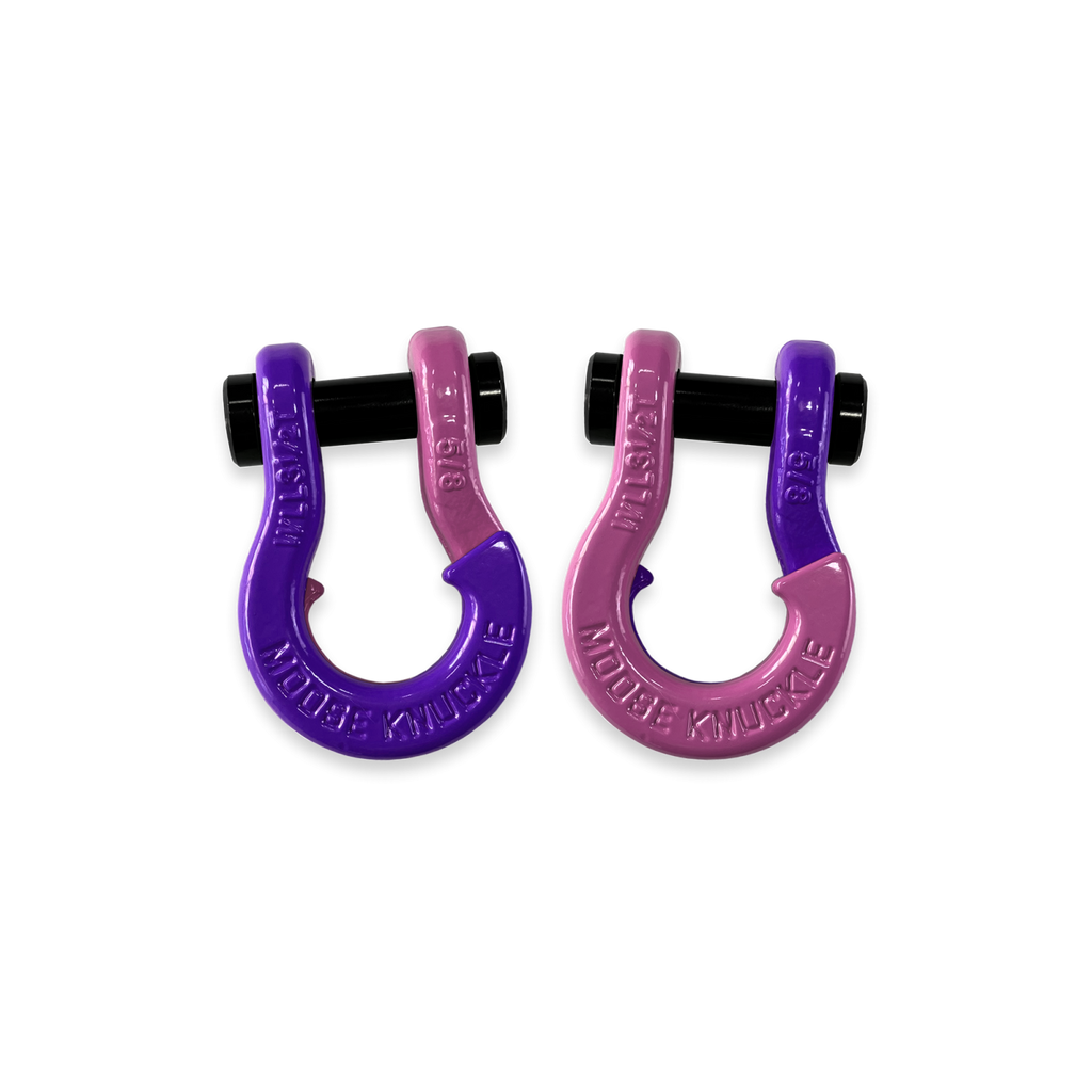 Jowl SxS Recovery Split Shackle 5/8 Grape Escape and Pretty Pink Combo Moose Knuckle Offroad