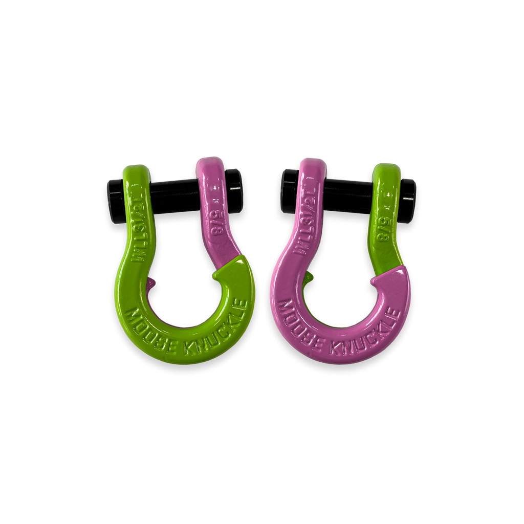 Jowl SxS Recovery Split Shackle 5/8 Sublime Green and Pretty Pink Combo Moose Knuckle Offroad