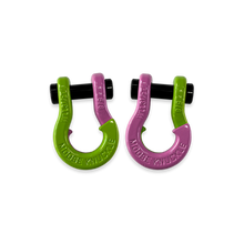 Load image into Gallery viewer, Jowl SxS Recovery Split Shackle 5/8 Sublime Green and Pretty Pink Combo Moose Knuckle Offroad