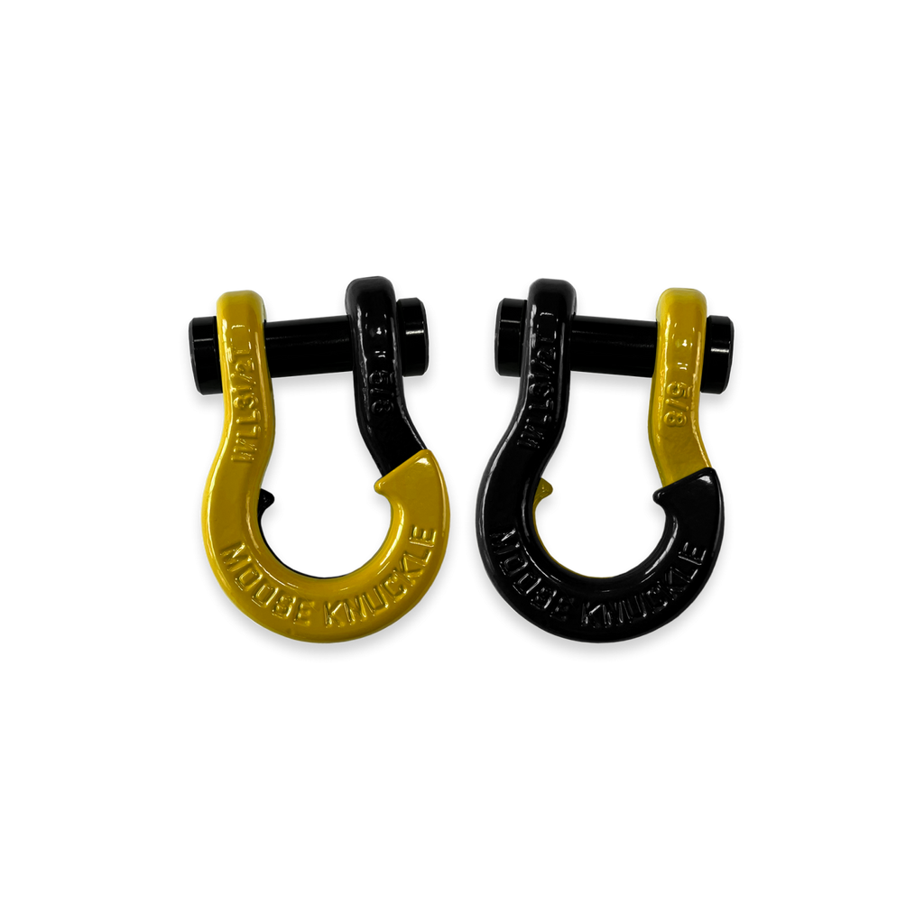 Jowl SxS Recovery Split Shackle 5/8 Detonator Yellow and Black Hole Combo Moose Knuckle Offroad