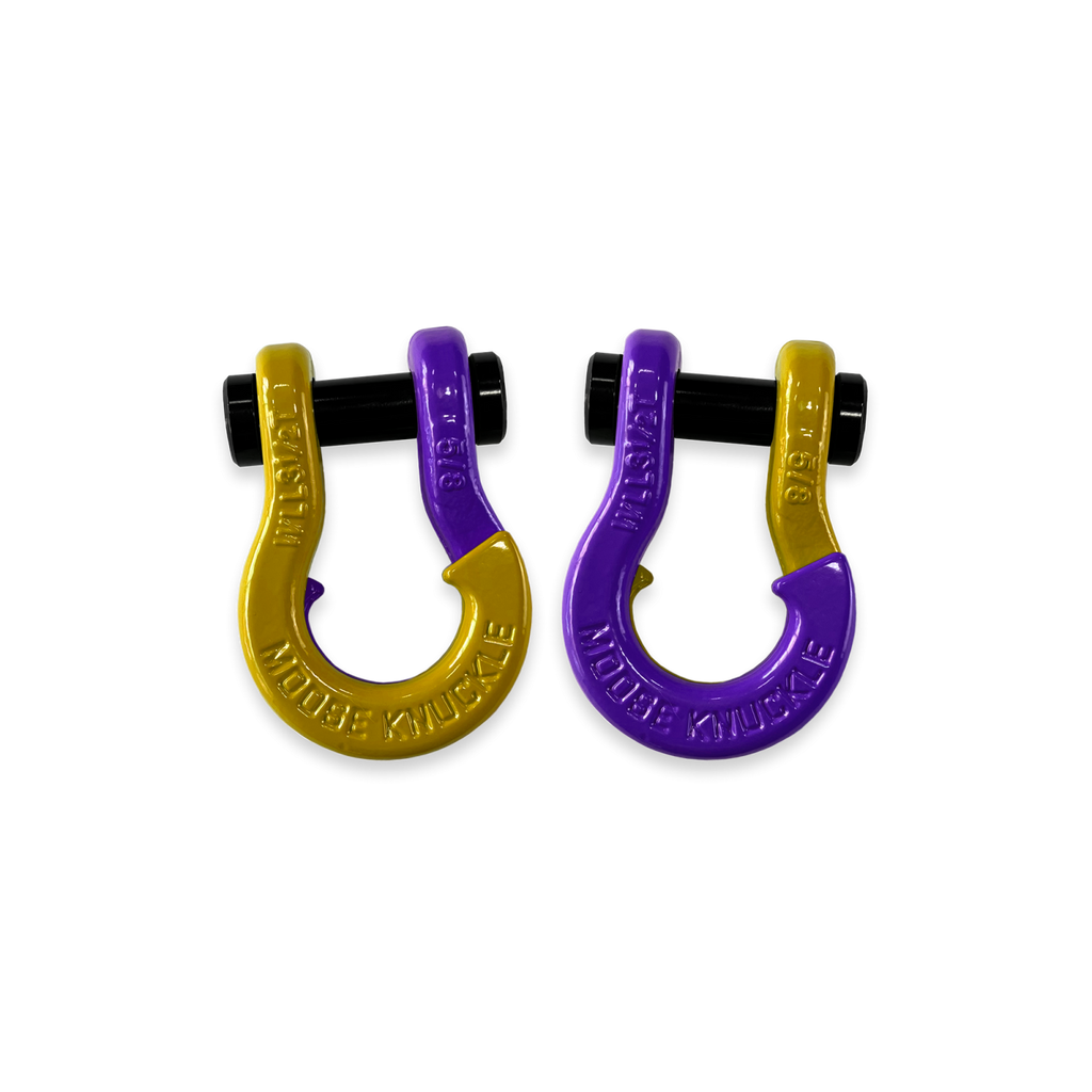Jowl SxS Recovery Split Shackle 5/8 Detonator Yellow and Grape Escape Combo Moose Knuckle Offroad