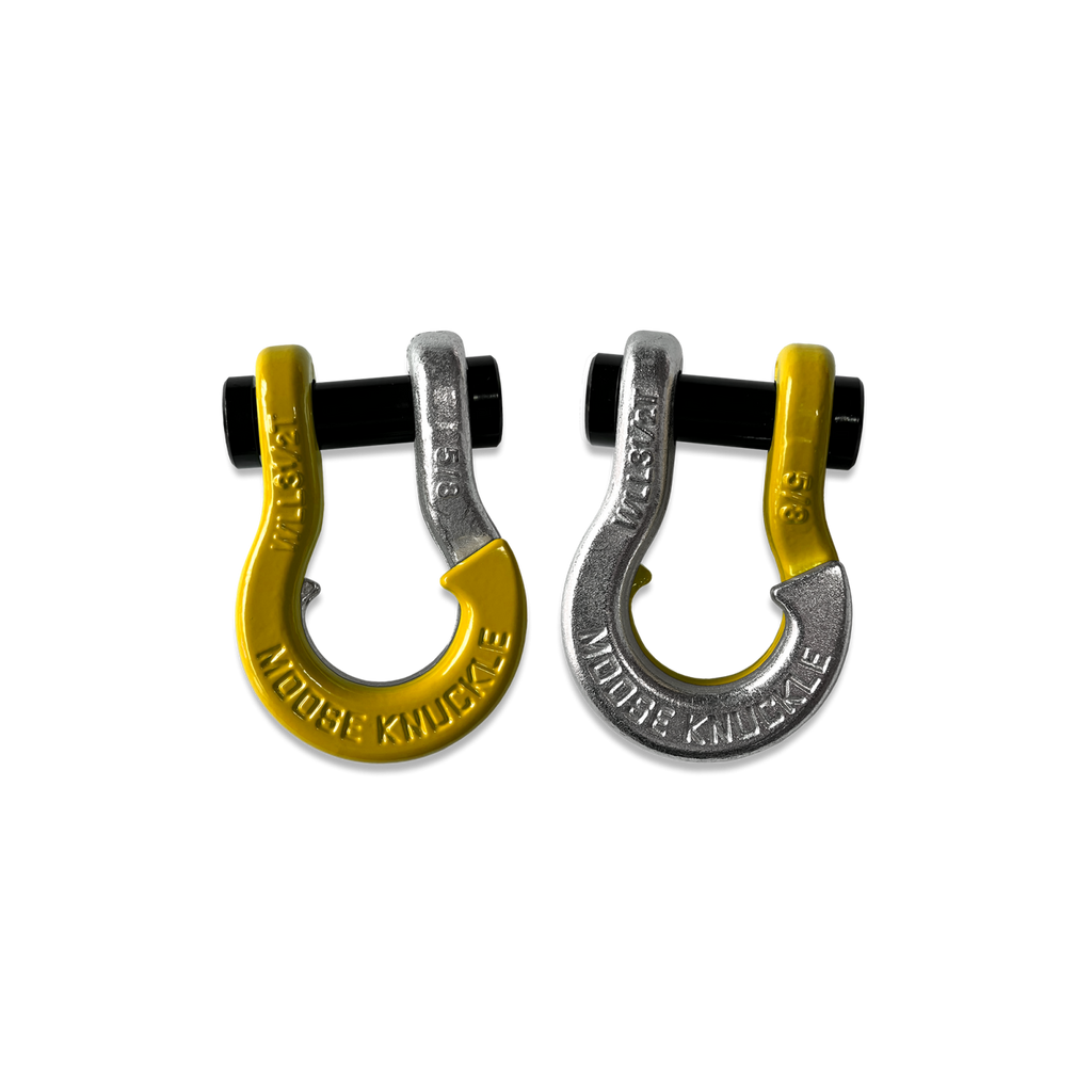 Jowl SxS Recovery Split Shackle 5/8 Detonator Yellow and Nice Gal Combo Moose Knuckle Offroad
