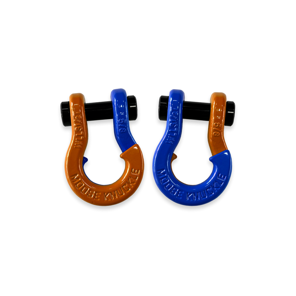 Jowl SxS Recovery Split Shackle 5/8 Obscene Orange and Blue Balls Combo Moose Knuckle Offroad