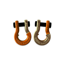 Load image into Gallery viewer, Jowl SxS Recovery Split Shackle 5/8 Obscene Orange and Brass Knuckle Combo Moose Knuckle Offroad