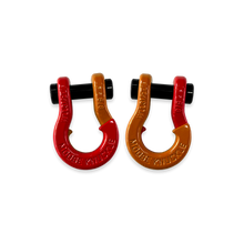 Load image into Gallery viewer, Jowl SxS Recovery Split Shackle 5/8 Flame Red and Obscene Orange Combo Moose Knuckle Offroad