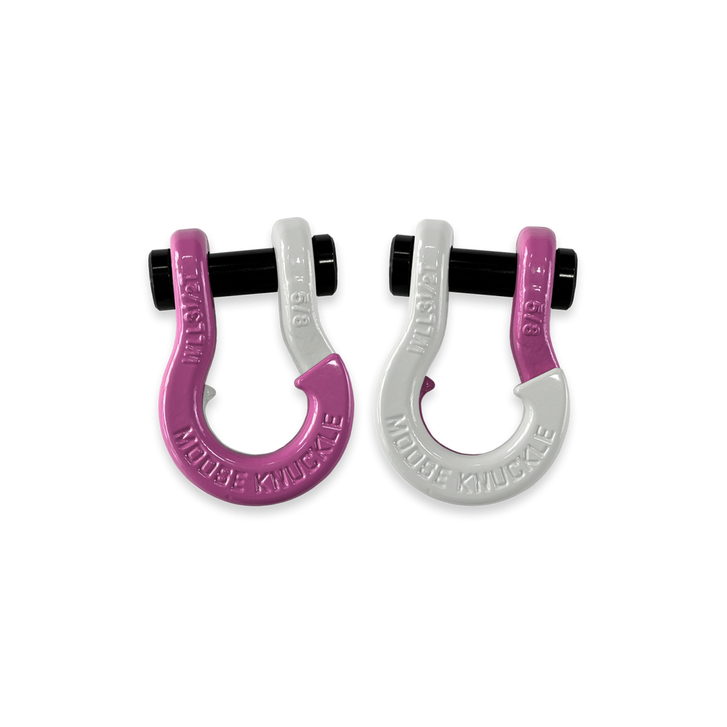 Jowl SxS Recovery Split Shackle 5/8 Pretty Pink and Pure White Combo Moose Knuckle Offroad