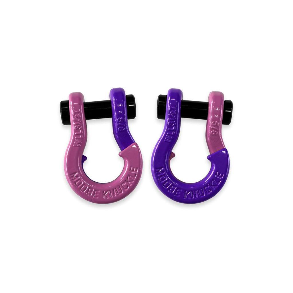 Jowl SxS Recovery Split Shackle 5/8 Pretty Pink and Sublime Green Combo Moose Knuckle Offroad