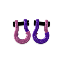 Load image into Gallery viewer, Jowl SxS Recovery Split Shackle 5/8 Pretty Pink and Sublime Green Combo Moose Knuckle Offroad