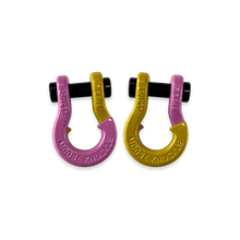 Load image into Gallery viewer, Jowl SxS Recovery Split Shackle 5/8 Pretty Pink and Detonator Yellow Combo Moose Knuckle Offroad