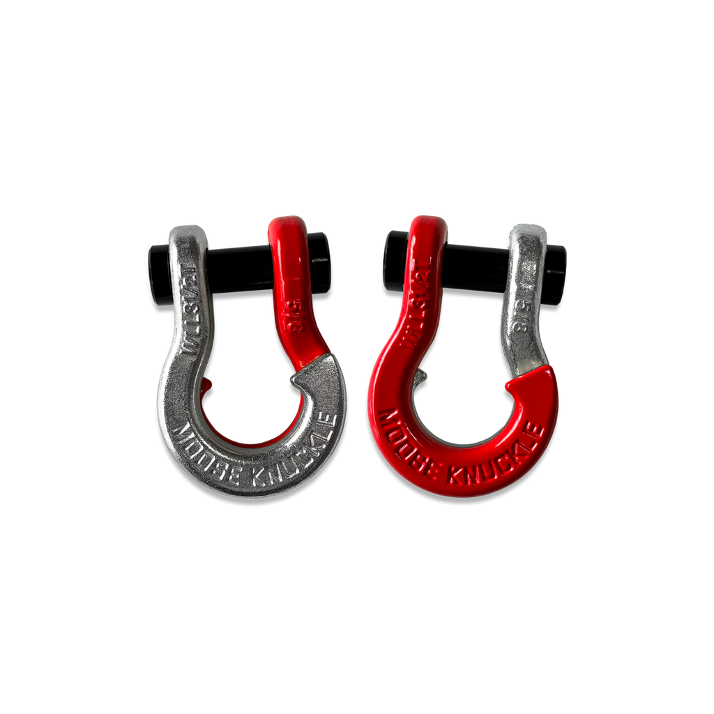 Jowl SxS Recovery Split Shackle 5/8 Nice Gal and Flame Red Combo Moose Knuckle Offroad