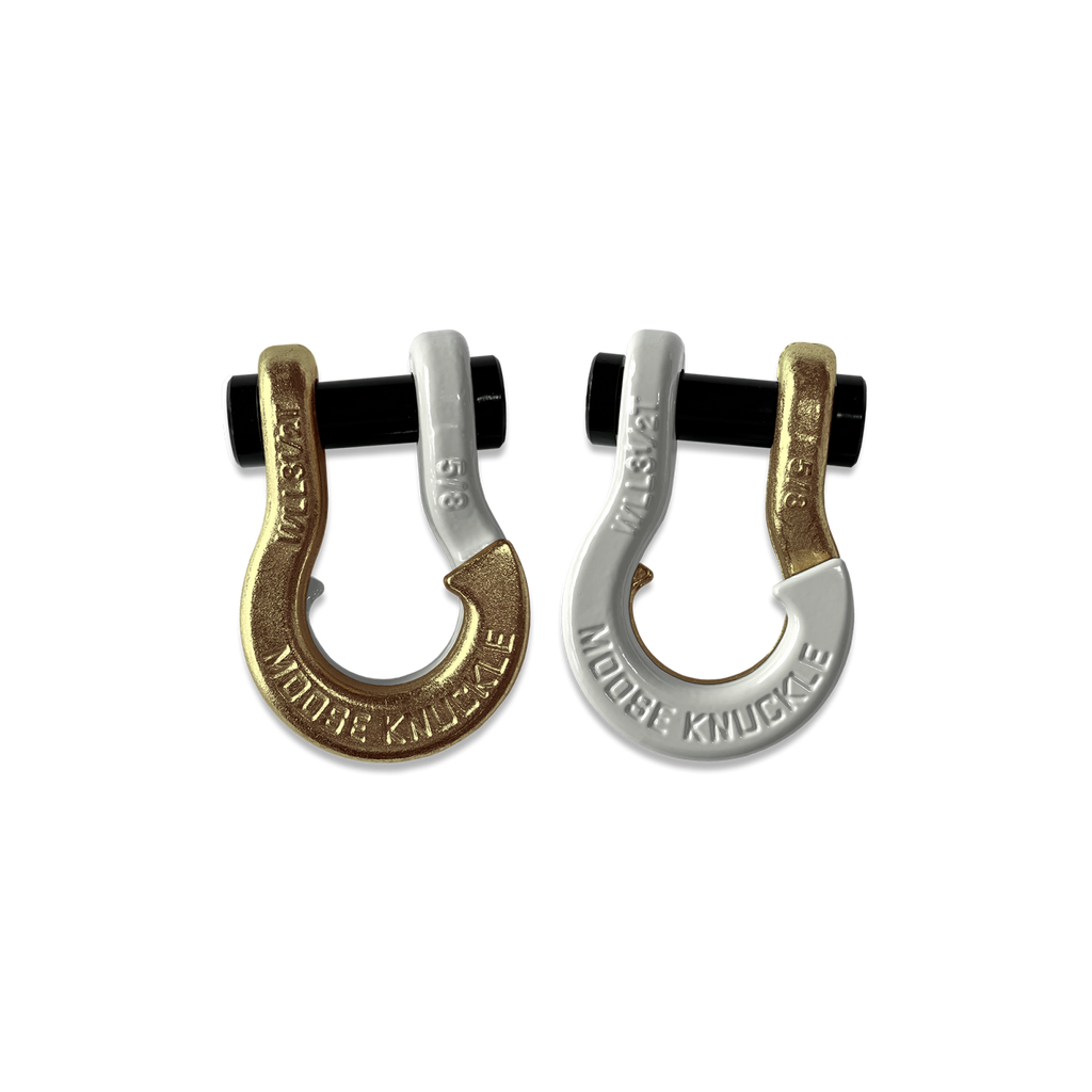 Jowl SxS Recovery Split Shackle 5/8 Brass Knuckle and Pure White Combo Moose Knuckle Offroad