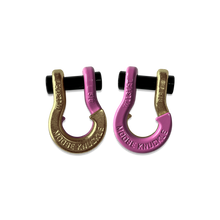 Load image into Gallery viewer, Jowl SxS Recovery Split Shackle 5/8 Brass Knuckle and Pretty Pink Combo Moose Knuckle Offroad