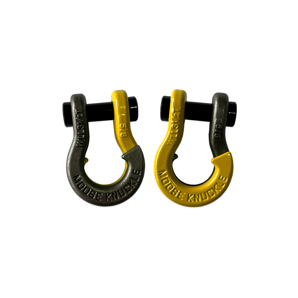 Jowl SxS Recovery Split Shackle 5/8 Raw Dog and Detonator Yellow Combo Moose Knuckle Offroad